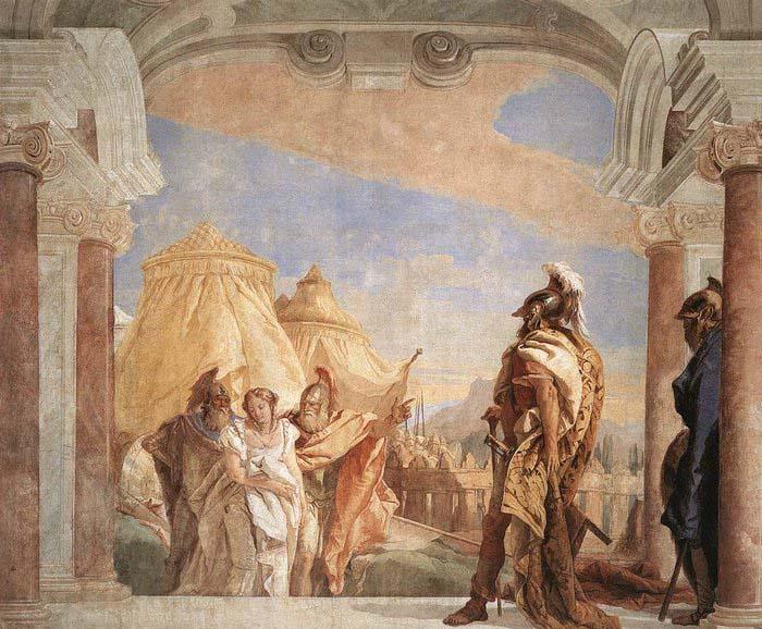 Giovanni Battista Tiepolo Eurybates and Talthybios Lead Briseis to Agamemmon Norge oil painting art